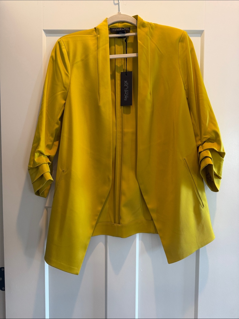 Rachel Zoe Mustard Open-Front Blazer